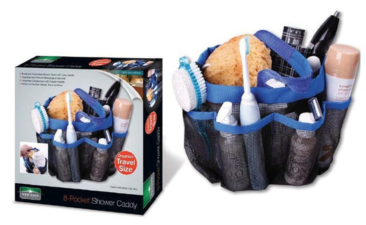 Shower Mesh Basket Bag 8 Pocket Quick Dry Breathable Caddy Tote Bathroom Dorm CA